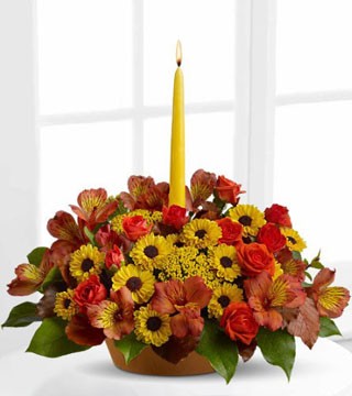 Harvest Centrepiece with Single Taper
